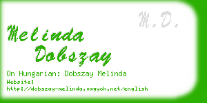 melinda dobszay business card
